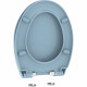 ALLIBERT Abattant de toilette a fermeture silencieuse Boreo - Bleu denim brillant