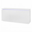 BLUE LIGHT Buffet 3 portes et luminaire led - Blanc - L 170 x P 40 x H 80 cm