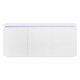 BLUE LIGHT Buffet 3 portes et luminaire led - Blanc - L 170 x P 40 x H 80 cm