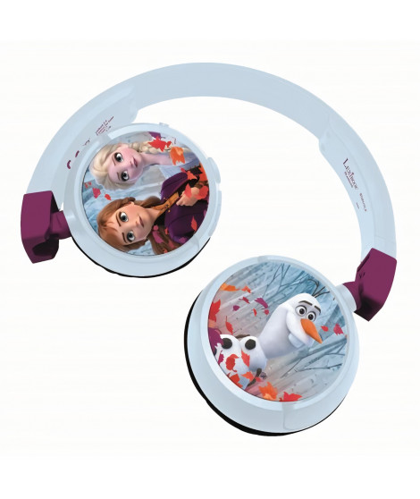 LA REINE DES NEIGES Casque 2-en-1 Bluetooth et filaire confortable et pliable pour enfants avec limitation de son - LEXIBOOK