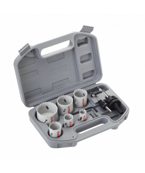 Coffret de 9 pieces de scies trépans bimétal HSS pour électricien - BOSCH