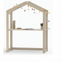 Bureau cabane enfant en pin massif - Plateau réglable en 3 positions - L120xL50xH151,3cm - YOYO