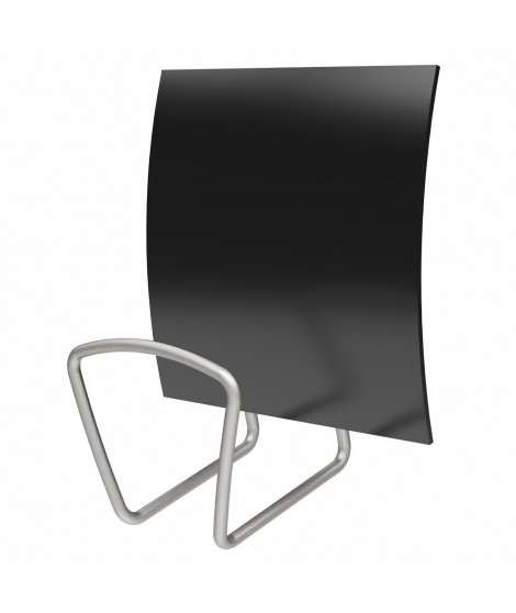 ALBA Patere magnétique carrée - Noir - 13,7 cm