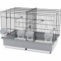 ZOLUX Cage élevage pour oiseaux - L 57 x P 31 x H 41 cm - Noir et gris