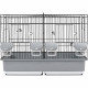 ZOLUX Cage élevage pour oiseaux - L 57 x P 31 x H 41 cm - Noir et gris