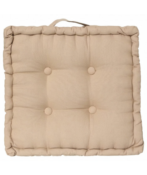 Coussin de sol Dorian - 40 x 40 cm - Beige Lin