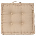 Coussin de sol Dorian - 40 x 40 cm - Beige Lin