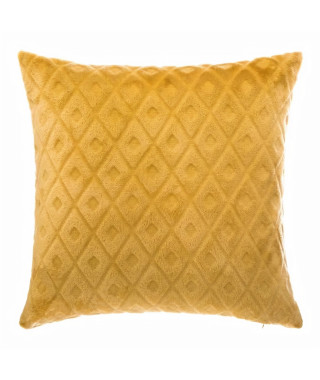 Coussin Flan 3D Losange - 40 x 40 cm - Ocre