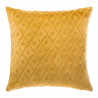 Coussin Flan 3D Losange - 40 x 40 cm - Ocre