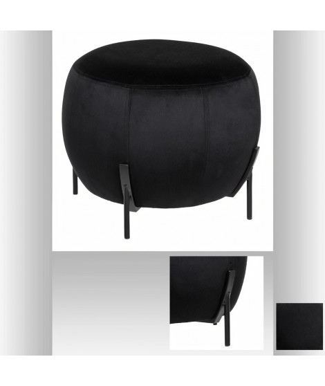 Pouf en velours Calabaza - Noir