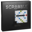 SCRABBLE - Scrabble Deluxe - Jeu de Société - Scrabble noir & argent avec plateau pivotant et systeme d'encoches
