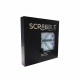 SCRABBLE - Scrabble Deluxe - Jeu de Société - Scrabble noir & argent avec plateau pivotant et systeme d'encoches