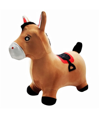 LEXIBOOK Poney Sauteur Gonflable Peluche