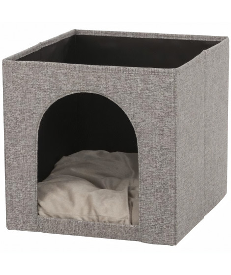 TRIXIE Abri douillet Ella pour étageres - 33x33x37cm - Gris - Pour chat