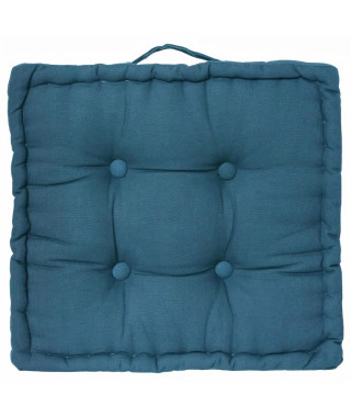 Coussin de sol Dorian - 40 x 40 cm - Bleu canard