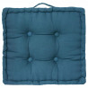 Coussin de sol Dorian - 40 x 40 cm - Bleu canard
