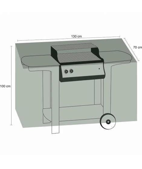 Housse pour barbecue rectangle 170 - Noire