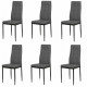 ROKA Lot de 6 chaises - Tissu Gris anthracite - L 42 x P 54,3 x H 95,2 cm