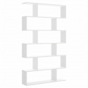 Meuble étagere - Décor blanc brillant - L 80 x P 25 x H 190 cm - LIS