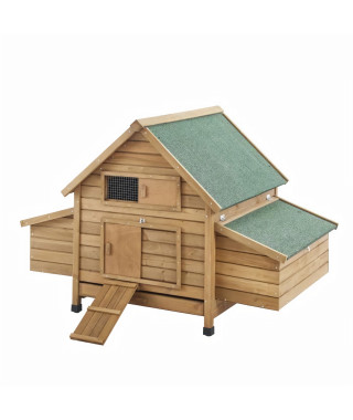 Poulailler en sapin Nestie - 150x100x96cm - Bois -  4 a 6 poules