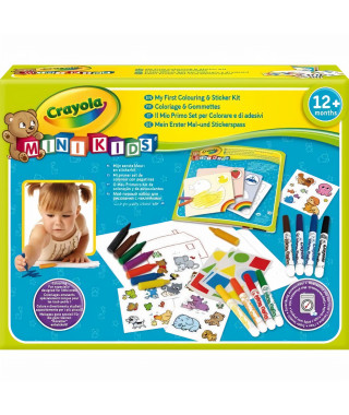 CRAYOLA MINI KIDS Mon Premier Coffret De Coloriage Et De Gommettes