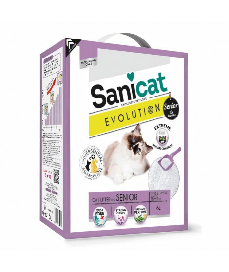 SANICAT Litiere Evolution Senior 6L - Pour chat senior