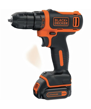 BLACK & DECKER Perceuse-visseuse sans fil 10,8V avec 1 batterie 1.5Ah