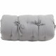 COTTON WOOD Futon Coton velours - 60x120x5 cm - Gris clair et anthracite