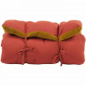 COTTON WOOD Futon Coton velours - 60x120x5 cm - Terracotta, jaune moutarde