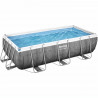 BESTWAY Piscine hors sol Power Steel - Motif rotin - 404 x 201 x 100 cm