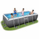 BESTWAY Piscine hors sol Power Steel - Motif rotin - 404 x 201 x 100 cm