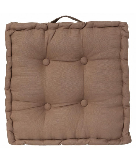 Coussin de sol - 40 x 40 x 8 cm - Taupe