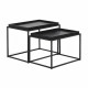 KENTIA Tables gigognes - Laqué et pieds en métal - L  55 x P 38 x H 38 cm