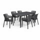 Lots de 6 Fauteuils monoblocs - empilables en résine de synthese  - forme cabriolet - finition 3D (Mesh) -co - ALLIBERT BY KE…