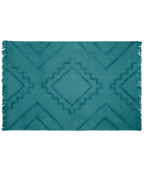Tapis Tuft Inca - 120 x 170 cm - Bleu canard