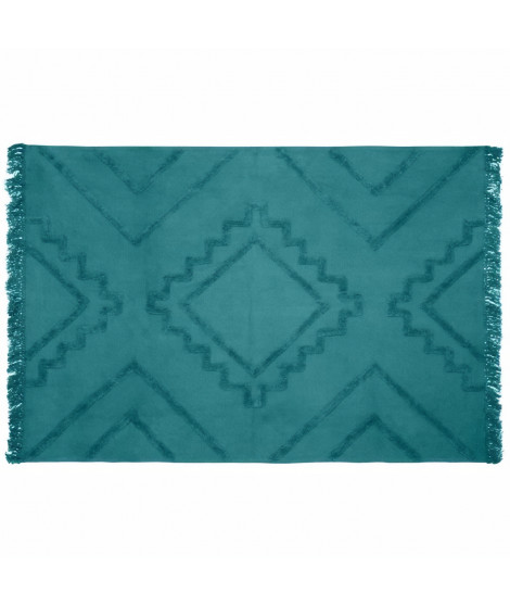 Tapis Tuft Inca - 120 x 170 cm - Bleu canard