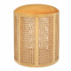 Tabouret Arty en cannage - Ocre - D 35 x H 40 cm