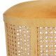 Tabouret Arty en cannage - Ocre - D 35 x H 40 cm