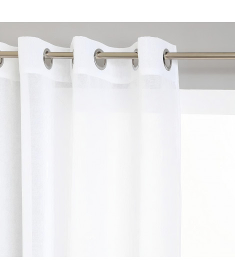 Voilage Etamine - 140 x 240 cm - Blanc