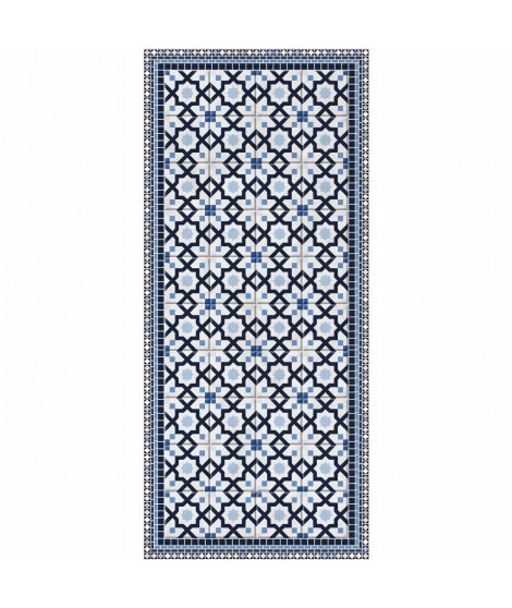 Tapis 100% vinyle VIF 41076 - 1,5 mm - 49,5 x 112 cm - Bleu