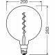 OSRAM Edition 1906 Globe 200mm LED clair filament variable Smoke - 5W équivalent 12 E27 - Blanc chaud