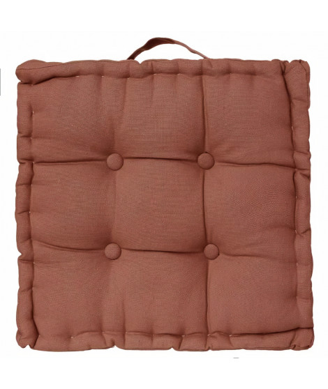 Coussin de sol - 40 x 40 x 8 cm - Terracotta