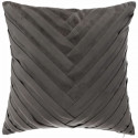 Coussin en velours tressé - 40 x 40 cm - Gris foncé