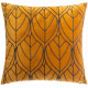 Coussin en velours Broderie Lur - 40 x 40 cm - Ocre