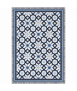 Tapis 100% vinyle VIF 41076 - 1,5 mm - 66 x 95 cm - Bleu