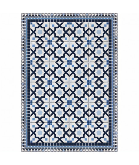 Tapis 100% vinyle VIF 41076 - 1,5 mm - 66 x 95 cm - Bleu