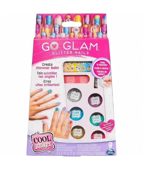COOL MAKER - MANUCURE Go Glam Glitter Nails - Ongles a Paillettes et Autocollants - Loisirs Créatifs - 6059916 - Jouet Enfant…