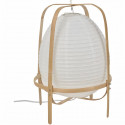 Lampe forme lanterne - Papier japonais et bambou - H 40 x Ø 30 cm - Blanc