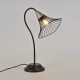 Lampe base ronde - Métal peint - H 37 x Ø 20 x P 26 cm - Noir et laiton