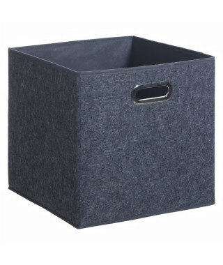 Boîte de rangement 31x31 cm - Feutrine Gris foncé